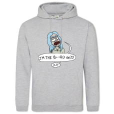 Hoodie with Print Rick And Morty Bad Guy - 2XL grey