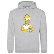 Hoodie with Print The Simpsons Homer Simpson - 2XL grey