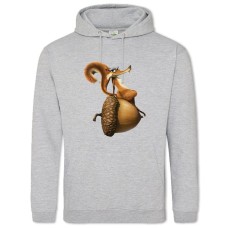 Hoodie with Print Ice Age Squirrel Skratti - 2XL grey