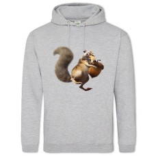 Hoodie with Print Ice Age Scrat And Acorns - 2XL grey