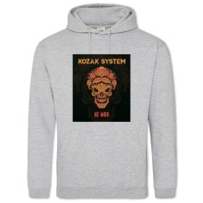 Hoodie with Print Kozak System - 2XL grey