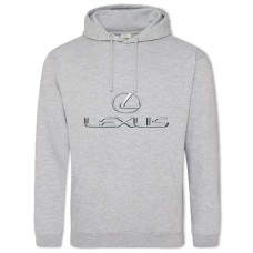 Худи с принтом Логотип Лексус - 2XL серый