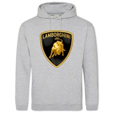 Худи с принтом Логотип Ламборгини - 2XL серый