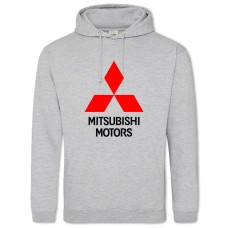 Худи с принтом Логотип Митсубиси - 2XL серый