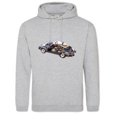 Hoodie with Print Skeleton Avto 15 - 2XL grey