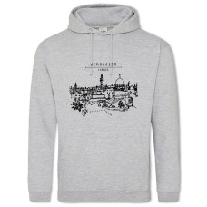 Худі з принтом Єрусалим - 2XL сірий