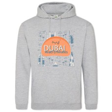Hoodie with Print Dubai - 2XL grey