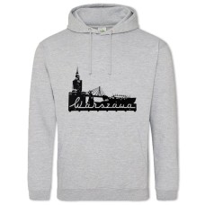 Худі з принтом Варшава - 2XL сірий