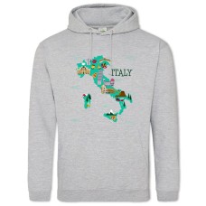 Худі з принтом Італія - 2XL сірий