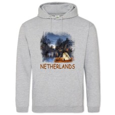 Худи с принтом Нидерланды - 2XL серый