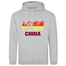 Hoodie with Print China - 2XL grey