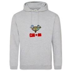 Hoodie with Print Canada - 2XL grey