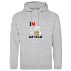 Худи с принтом Винница - 2XL серый