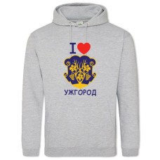 Худі з принтом Ужгород - 2XL сірий