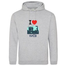 Hoodie with Print Kiev - 2XL grey