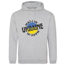 Худи с принтом Сделано В Украине - 2XL серый