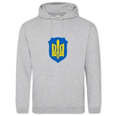 Худі з принтом Герб України - 2XL сірий