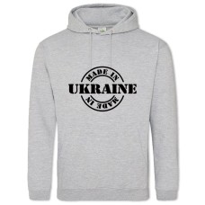 Худи с принтом Сделано В Украине 8 - 2XL серый