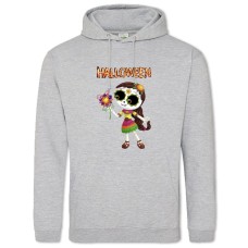 Худі з принтом Хеллоуїн Дівчинка - 2XL сірий