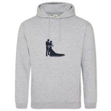 Hoodie with Print The Bride And Groom Chorny - 2XL grey