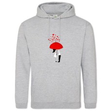 Hoodie with Print Young Under The Red Umbrella - 2XL grey