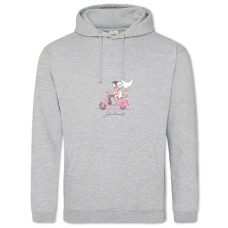 Hoodie with Print Bride And Groom On Motorcycles - 2XL grey