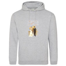 Hoodie with Print Bride And Groom On The Bench Love - 2XL grey