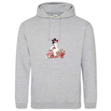 Hoodie with Print The Bride And Groom In Roses - 2XL grey