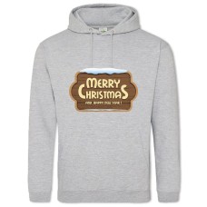 Худі з принтом З Різдвом І Новим Роком - 2XL сірий