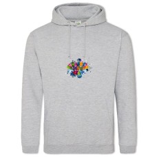 Худі з принтом З Новим Роком В Стилі Ретро - 2XL сірий