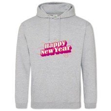 Худі з принтом З Новим Роком Неонові Букви - 2XL сірий