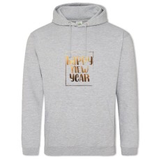 Худі з принтом З Новим Роком Золотому В Рамці - 2XL сірий