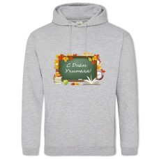 Hoodie with Print Happy Teacher Board Books - 2XL grey