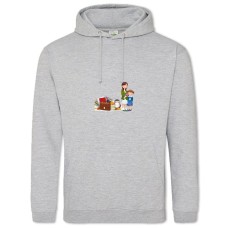 Hoodie with Print Happy Schoolgirl Teacher And Teacher - 2XL grey