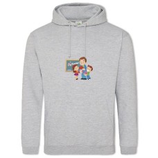 Hoodie with Print Happy Teacher Favorite Teacher - 2XL grey