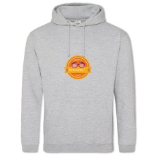 Hoodie with Print Happy Teacher With Glasses - 2XL grey