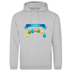 Hoodie with Print Easter A Lot Of Easter Eggs - 2XL grey