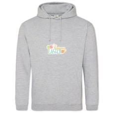 Hoodie with Print Easter Three Eggs - 2XL grey