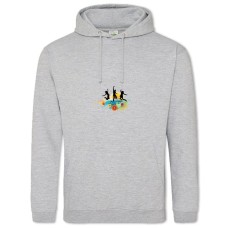 Hoodie with Print Young People Dancing - 2XL grey