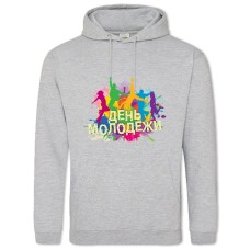 Hoodie with Print Young People Dancing A Lot Of Colors - 2XL grey