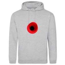 Hoodie with Print Victory Day Poppy - 2XL grey