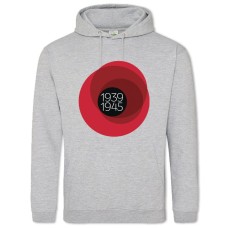 Hoodie with Print Victory Day 1939-1945 - 2XL grey