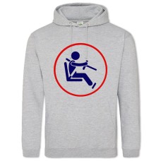 Hoodie with Print Day Motorist Sign - 2XL grey