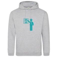 Hoodie with Print Day Medica Doctor And X-Ray - 2XL grey