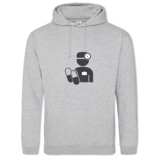 Hoodie with Print Day Medica Gray - 2XL grey