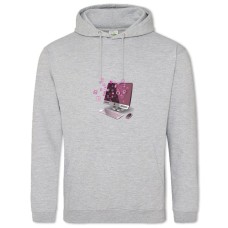 Hoodie with Print Computer Programmers Day Pink - 2XL grey