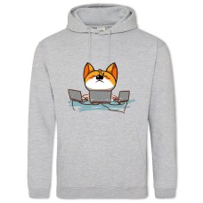 Hoodie with Print Day Of The Programmer Programmer Fox - 2XL grey