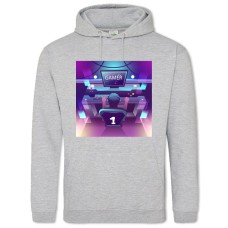 Hoodie with Print Esports Player №1 - 2XL grey