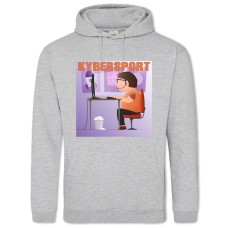Hoodie with Print Game Over Esports Players - 2XL grey