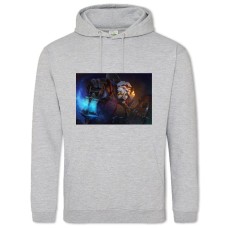 Худи с принтом Артифакт Герой Игры С Клыками - 2XL серый